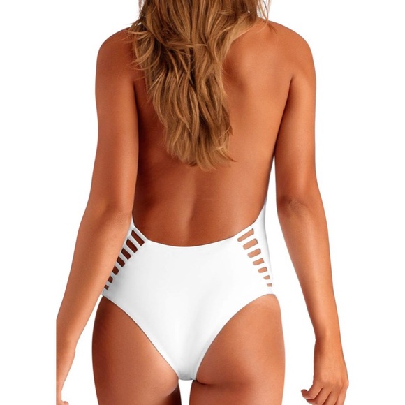 Vitamin A Bianca plunging neck one piece bodysuit - Picture 3 of 7